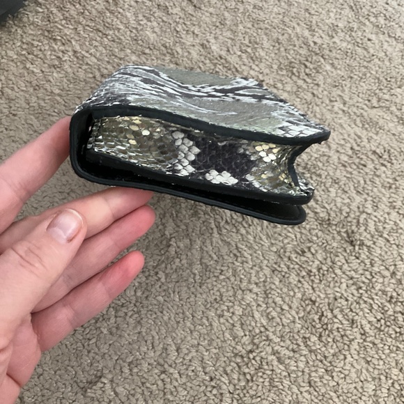 Longchamp Crossbody Clutch Bag Metallic Suede Leather - Picture 6 of 10